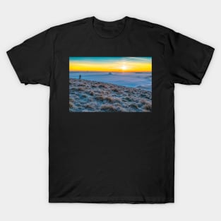 A cloud inversion sunrise on Mam Tor, Derbyshire Peak District, UK T-Shirt